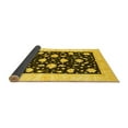 thumbnail image 2 of Ahgly Company Indoor Round Oriental Yellow Modern Area Rugs, 6' Round, 2 of 4