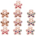 thumbnail image 2 of 10 Pcs Mini Pince à Cheveux Petite Pince à Griffes Barrette Cristal, 2 of 7