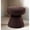 Brown + Engineered Wood + Fabric + Contemporary, variant on Green Finish 1pc Round Top Accent Stool Teddy Fabric Pedestal Base Mushroom Shape Design Contemporary Primary Living Room