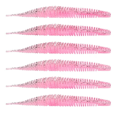 THKFISH Soft Plastic Fishing Lures Plastic Worms for Fishing Lures for Bass Bellow Stick Baits Small Fishing Lures 4.33 (1/4oz) Color 6-6PCS