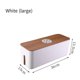 thumbnail image 2 of Wooden Cable Storage Box Power Cord Storage Box Dust-Proof Charger Socket Storage Box Household Cable Winder StorageBoxC, 2 of 5