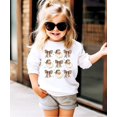 thumbnail image 4 of Santa with Leopard Print Hats and Coquette Bows Sweatshirts Christmas Pullover White Sweatshirt Youth Medium, 4 of 5