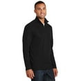 thumbnail image 4 of Port Authority Pinpoint Mesh 1/2 Zip-4XL (Black), 4 of 6