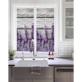 thumbnail image 2 of Window Privacy Film Spring Lavender Stained Glass Window Film Decorative Sun Block Window Cover Botanical Purple Floral Vintage Wood Grain Window Clings Static Sticker for Bathroom 17.7"x39.3", 2 of 6