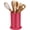 Pink, variant on ABCISI Kitchen Utensil Holder, 5x6.5" Plastic Utensil Cutlery Holder for Straw, Spoon, Chopstick, Round Flatware Organizer with Drain Hole for Kitchen Restaurant Countertop, Yellow
