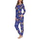 thumbnail image 3 of Pijamas de manga larga para mujer, conjuntos de pijamas de Navidad, pantalones de manga larga, ropa de dormir informal, a pedido, 3 of 4