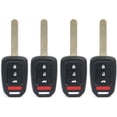 thumbnail image 1 of CCIYU X 4 Flip Key Fob with Key Blade 4 buttons Replacement for 13 14 15 for Honda for Accord for Civic 1.8L 2.4L Series with FCC MLBHLIK6-1T, 1 of 6