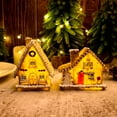 thumbnail image 2 of Selrti LED Lighted Christmas Village House Miniature Resin Gingerbread House Figurine Collectible Christmas Decoration for Tabletop Decor, 2 of 8