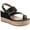Black, variant on STYLE & COMPANY Womens Black 1-1/2" Platform Asymmetrical Padded Bettyy Round Toe Wedge Buckle Espadrille Shoes 9.5 M