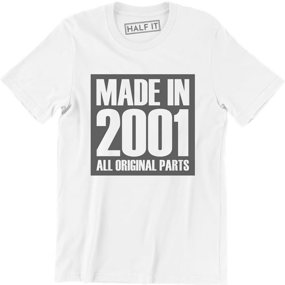 Made In 2001 All Original Parts 18Th Birthday Gift Present Men's T-Shirt