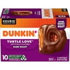 Dunkin' Turtle Love Flavored K Cups, Caramel Chocolate, Brown, 10 Count
