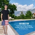 thumbnail image 3 of Men's American Flag Quick-Dry Swim Trunks with Cargo Pocket - Brushed Microfiber Board Shorts for Swimming, Surfing & Beach-7110-10-2XL, 3 of 7