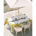 thumbnail image 3 of 52x70 Inch Outdoor Tablecloth with Umbrella Hole Zipper Rectangle Summer Lemon Rectangular Tablecloths Outside Waterproof Spring Yellow Fruits Green Leaf Plant Patio Table Cover for Picnic Party, 3 of 8