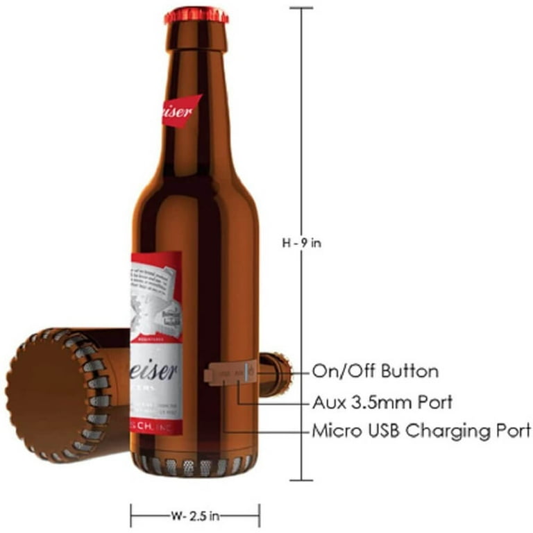 Officially Licensed Budweiser Wireless Bluetooth Bottle