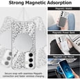 thumbnail image 2 of Magnetic Clear for Samsung Galaxy S24 Case Leopard Glitter [Compatible with Magsafe] Slim Soft TPU Electroplated Shockproof Protective Phone Case Cover for Samsung Galaxy S24 Silver, 2 of 14