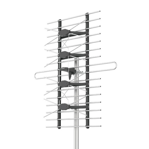 Outdoor HDTV Antenna, Built-in High Gain for both VHF/UHF Channels Attic or Outdoor-Roof Mount TV Antenna