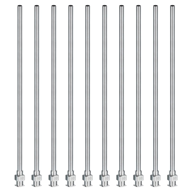 Uxcell 10 Pcs 10G 5 Inch Blunt Tip Dispensing Needle with Lure Lock for Refilling Liquid Inks Adhesives