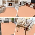 thumbnail image 6 of Peach Fuzz Large Area Rugs for Bedroom Living Room, Soft Non Slip Carpet Bedside Rug, Modern Pure Peach Fuzz Rectangular Floor Cover Kitchen Accent Rug 5'x7' for Dining Room/Office, 6 of 9