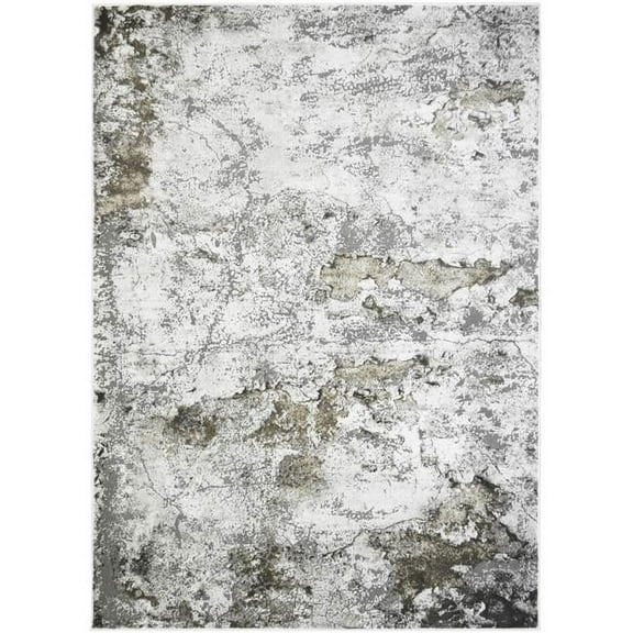 Mayberry Rug EV8651 5X8 5 ft. 3 in. x 7 ft. 3 in. Everest Quartz Area Rug, Gold