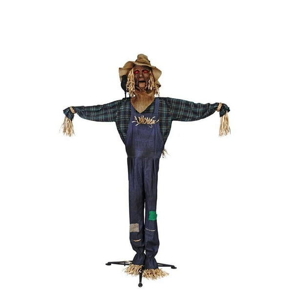 Home Accent Holiday Halloween Decoration 72 in Animated Scarecrow with