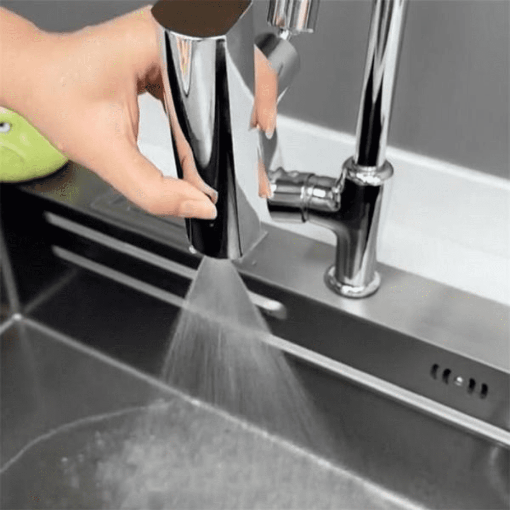 LigoWave Waterfall Kitchen Faucet 360° Rotation 3 Water Spary Modes Showerhead Water Outlet Water Saving For Kitchen Bathroom