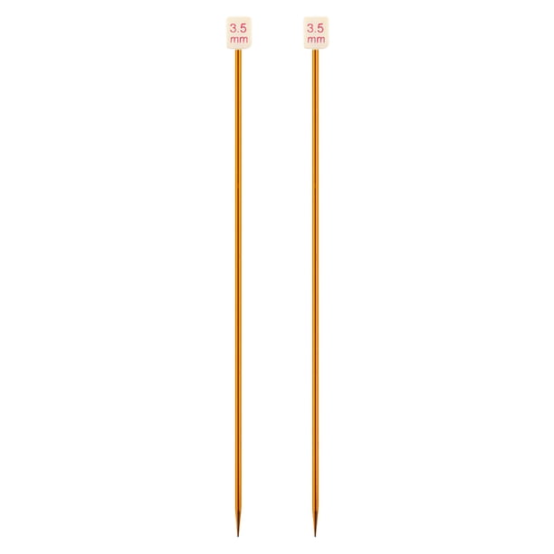 Inteprter Agujas de tejer al azar de colores, suéter, de tejer de aluminio portátil, equipo de costura para manualidades DIY, suministros para el Artesanía 3.5 mm Inteprter HA011745-04B