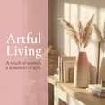 thumbnail image 5 of REGALWOVEN Modern White Ceramic Vase Slim Ribbed Bud Vase for Flowers, Minimalist Decorative Small Vase for Shelf, Vanity Pink 2.4"L x 2.4"W x 5"H, 5 of 6