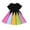 Black-1, variant on Baby Girls Dresses Fashion Cotton Patchwork Rainbow Princess Dress Casual Short Sleeve Sweet Cute Swing Outfits Black 3 Years
