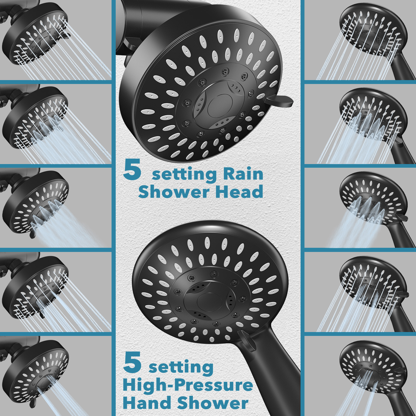 Cshidworld Dual Shower Head System with Rainfall Combo photo 5