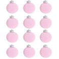 thumbnail image 1 of Uuiauoio 12 Pcs Velvet Flocked Christmas Ball Ornaments Plastic Xmas Tree Hanging Decorations Holiday Party Home Decor Festive Decorative Balls for Indoor Outdoor Christmas Decor, 1 of 2