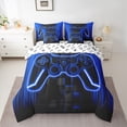 thumbnail image 2 of Castle Fairy Teens Video Game Bedding Comforter Set,Plaid Stripes Queen Bedding Sets, 2 of 8