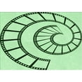thumbnail image 1 of Ahgly Company Machine Washable Indoor Rectangle Transitional Mint Green Area Rugs, 3' x 5', 1 of 7