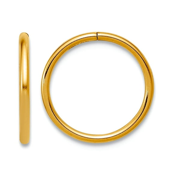 1/20 14k Gold Filled 1.0 X 12mm Sleeper Hoop Earrings 12x12mm Wide 1mm Thick Hoop Earring for Women