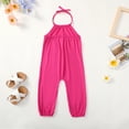 thumbnail image 2 of Actgleam Toddler Girls Backless Strap Jumpsuit for Girls Harem Halter Sleeveless Romper 3-7Y, 2 of 6