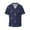 Anchor Heart Blue, variant on Mushroom Print Men's Wrinkle Free Untucked Cuban Shirt Business Casual Button Down Shirts Short Sleeve Shirt