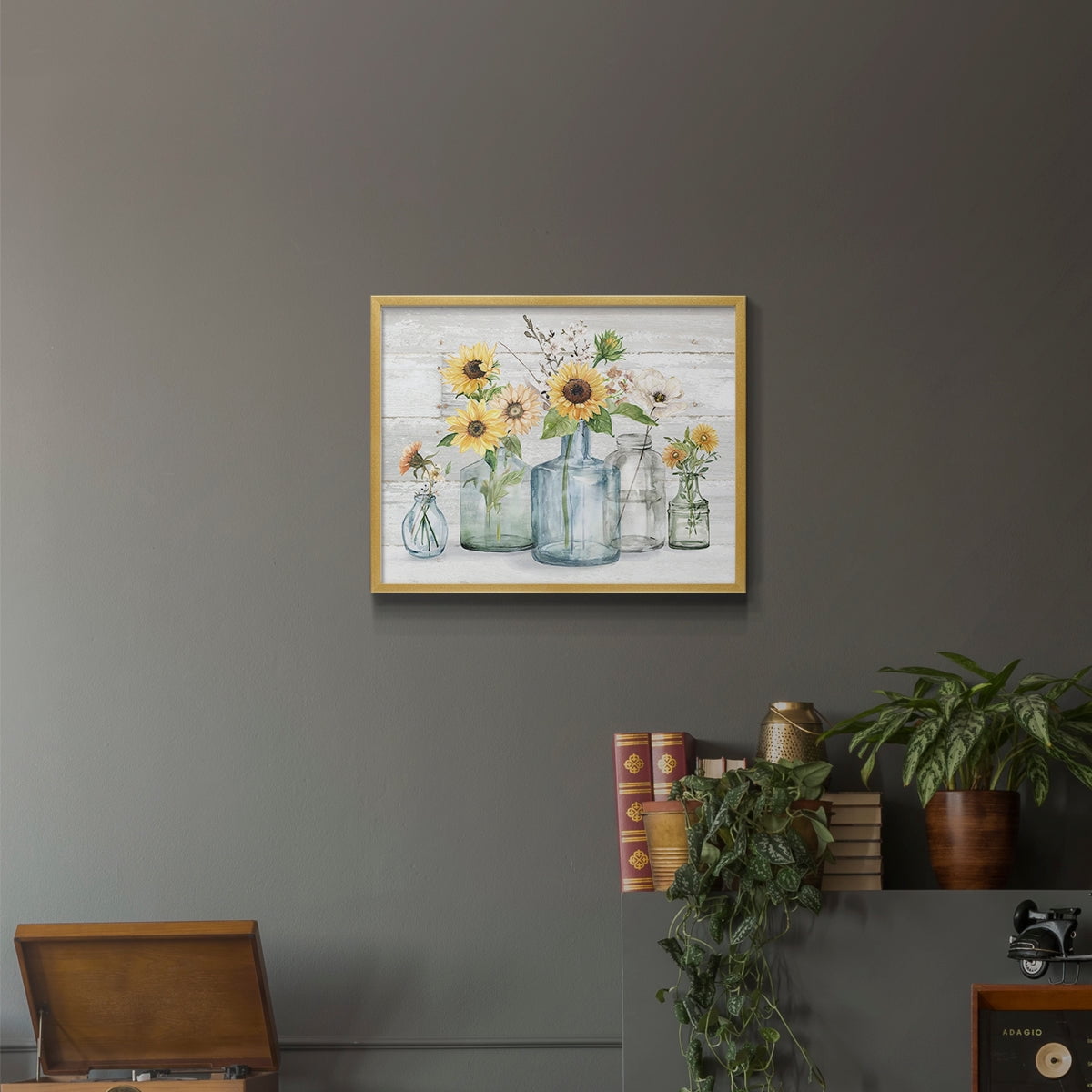 Sunflower Extravaganza by Carol Robinson - Restickable Framed Giclée Print