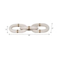 thumbnail image 5 of Marble Chain Sculpture for Home Styling - Decorative Accent for Bathroom, Office, Living Room, and Shelf - Modern Linked Figurine Ornament for Room Coffee Table Display - 3", White & Gold, 5 of 15