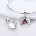 thumbnail image 4 of NARMO European 925 Sterling Silver DIY Charm Love Heart 5A Zircon fit Bracelet for Women Jewelry Gift Making, 4 of 6