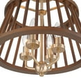 thumbnail image 4 of Possini Euro Design Givens 15 3/4" Modern Semi Flush-Mount Ceiling Light Fixture Kitchen 4-Light Satin Bronze and Wood Finish, 4 of 9
