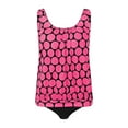 thumbnail image 4 of Povozer Tankini Swimsuits for Women Tummy Control Two Piece Athletic Strappy Blouson Tankini Bathing Suits with Bottoms(Hot Pink,L), 4 of 5