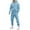 A01-Light Blue, variant on Jinhomg Two Piece Sweat Suits Men Oversized Fleece Hoodie & Stretch Drawstring Joggers Set Winter Causal Workout Hiking Tracksuits Outfits