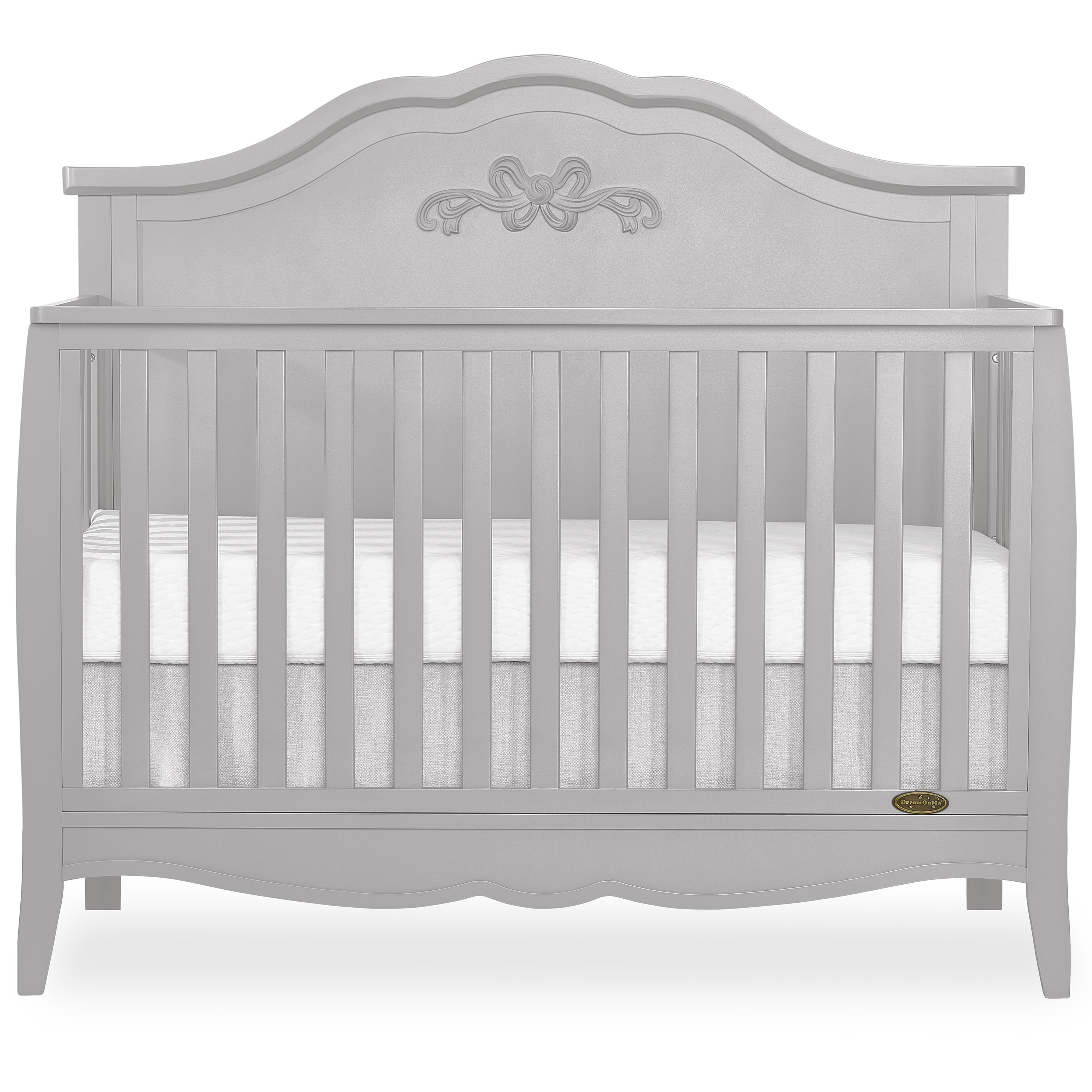 Slumber Baby Nursery Essentials Bundle Jasmine 4 in 1 Convertible Crib, Slumber Baby Jasmine Changing Table, with a Dream On Me Honeycomb Orthopedic Firm Fiber Standard Crib Mattress In Platinum