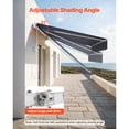 thumbnail image 6 of KFFKFF Manual Retractable Awning, 8.2' x 6.6' Outdoor Sun Shade, Water-Resistant Polyester Shelter with Crank Handle for Patio, Balcony, Deck, or Yard, Gray, 6 of 9