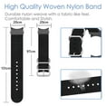thumbnail image 3 of Correa De Repuesto Compatible Con Samsung Galaxy Watch4 40/44 Mm Watch4 Classic 42/46 Mm 20 Mm Correas De Reloj De Lona Cateissary EL017171-02, 3 of 5