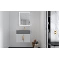 thumbnail image 5 of Castello USA Nile 24" White Wood Floating Vanity with Gray Top and Gold Trim, 5 of 10
