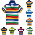 thumbnail image 2 of LRen Boys School Uniform Polo Shirts, Toddler Polo Shirt Collared Button Short Sleeve Boys Uniform Shirts Cute Girls Polo Uniform Shirt Back to School Clothes, 2 of 3