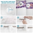 thumbnail image 3 of No Hook Shower Curtain with Built-in Rings - Retro Boho Washable Waterproof Fabric Bathroom Curtains for Hotel,Rentals, Stall 36 X 78 Inch , Aztec Southwest Tribal Floral Dark Lavender Purple, 3 of 9
