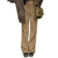 thumbnail image 2 of One opening Women's High Waist Casual Loose Straight Leg Pants Corduroy Wide Pants Vintage Trousers Teen Girls Hipster Streetwear, 2 of 7