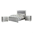 thumbnail image 4 of FOA Chid 3pc Silver Solid Wood Bedroom Set - Queen + 2 Nightstands, 4 of 16