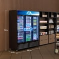 thumbnail image 6 of 56 Cu Ft Commercial Beverage Cooler - 3 Glass Door Display Fridge, High-Capacity for Restaurant, Bar, Shop, 6 of 8